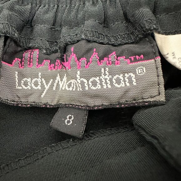 Lady Manhattan Women's Dress Trousers Size 8 Black 100% Polyester - Picture 3 of 6